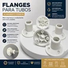 Kit Flange para Tubo 5/8 Suporte de Parede Premium Alta Resistência