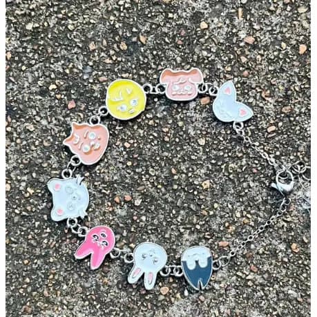 Kpop Idol Stray KIDS Crianças Liga De Metal Gota Óleo Encantos Pulseira Skz Coletar Lindas Joias Da Moda Para Fãs