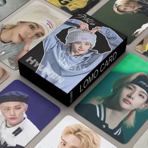 55 Pçs/Set Kpop Stray Kids Hyunjin Solo Lomo Cartões Coleção Photocards Para Ventilador