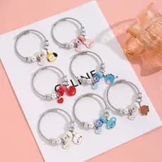 BTS BT21 Pulseira De Aço Inoxidável Sem Desbotamento Estilo Desenho Animado Fofo Faça Você Mesmo Moda Coreana Amor Pinge
