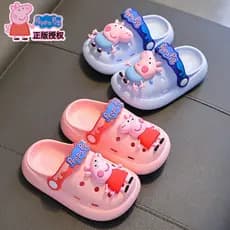 Piggy Peppa Sandálias infantis chinelos meninos meninas antiderrapantes pisando na merda sensação respirável Baotou20250