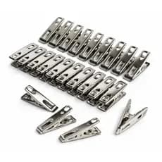 Kit 20 Prendedor Multiuso Roupas Embalagens Folhas DIY Grampo Clips Aço Inox Super Resistente