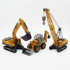 Brinquedo Miniatura Guindaste De Metal Escavadeira Articulada Com Regulagens Construção Menino