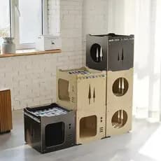 Casa Para Gato Madeira Beliche Qualidade Conforto Tecpet.