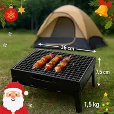 Mini Churrasqueira Portátil TECPET para Camping Praia Sacadas Presente que todos Gostam de ter