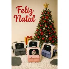 MOCHILA  PET QUADRADA RESPIRÁVEL TRANSPORTE CÃES E GATOS.   36*25*38 cm