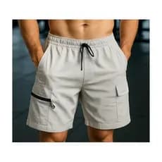 Bermuda Short Curto Cargo Skate streetwaer Dryfit Bolso com zíper/4 Bolso 4 Cores