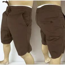 Bermuda Casual Sarja peletizadas Masculina Diferenciada com 3 bolso e cordão de regulagem