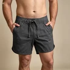 Bermuda Sarja curta masculina diferenciada Acima do joelho