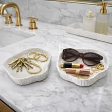 2 Porta Objetos Decorativo Luxo para Decoração Sofisticada