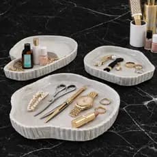 3 Porta Acessórios Decorativo para Bancada de Banheiro