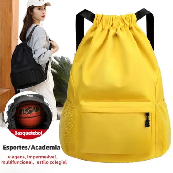 Bolsa Mochila Saco Esportiva Sacola Academia Futebol Basquete Passeio Impermeável ZJ6101#
