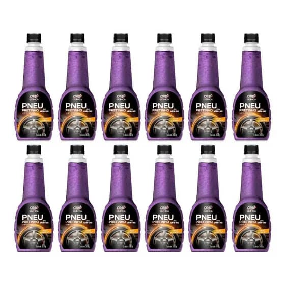 Limpa pneu Pretinho Orbi – 500ml - vonixx compatível LIMPA PNEU - 12 UNIDADES