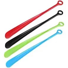 Calçadeira plastica longa coloridas auxilio calça facil 44cm