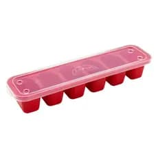 Forma para Gelo com Tampa Vermelho Intenso 180ml Plasútil