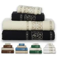 Kit 4 Toalhas Banho e Rosto 100% Algodão Macias Alta Absorção Agatha