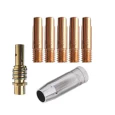 7pç Kit 15ak Mig Bocal Porta Bico Difusor Bico Contato 0,8mm