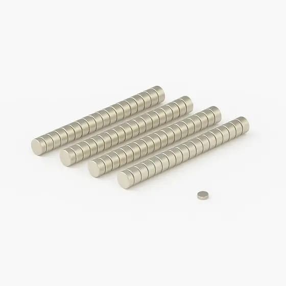 Kit 100 Ímãs Neodímio 3x1mm N35 Redondo Super Forte