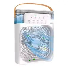 Mini Ventilador Ar Portátil com Umidificador USB e LED