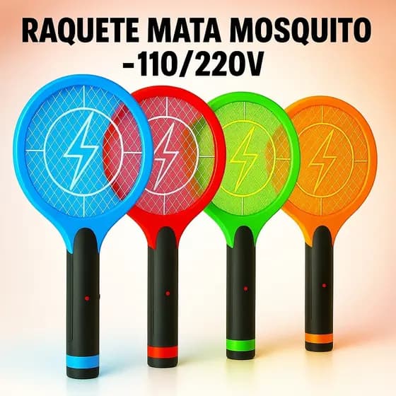 Raquete Eletrica Mata Mosquito 110V 220V