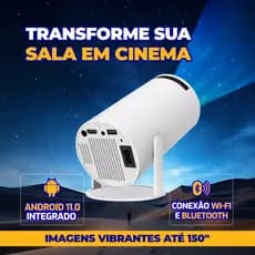 Mini Projetor Portatil Wi-Fi Bluetooth HD-4K Bivolt Cinema em Casa - BM-F1012