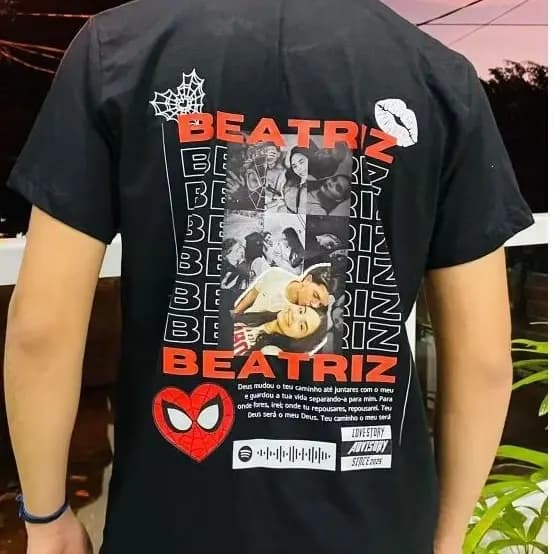 Camiseta Namorado, camiseta com foto, camiseta casal, camiseta Spiderman, camiseta personalizada