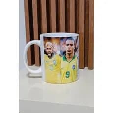 Caneca futebol/ caneca jogadores / caneca personalizada/ caneca Neymar, Messi, Ronaldo, Ronaldinho, Cássio