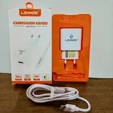 Kit  Carregador 4.1a 2usb Com Cabo LehmoxCarregador Rapido 3.1a Lehmox -511-3 PARA IOS