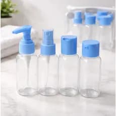 Kit Viagem Nécessaire Frascos Organizadores Multiuso transparente 100ml 4 Unid.