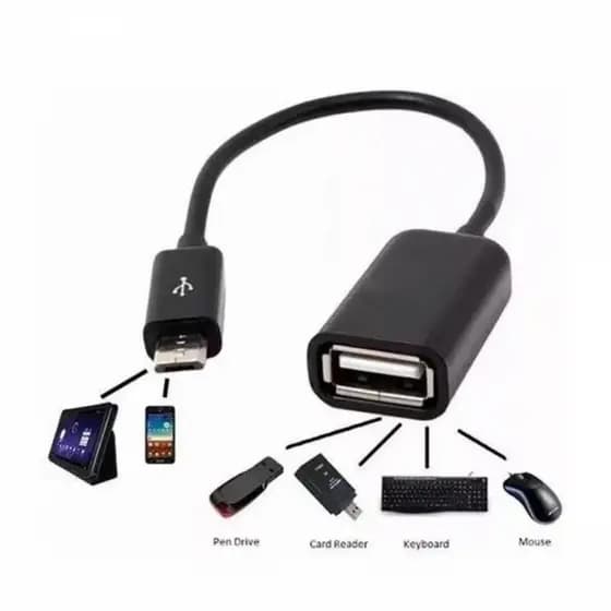 Adaptador OTG Micro USB V8 para USB A Femea OTG