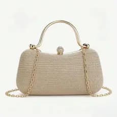 Bolsa feminina de festa e balada com lantejoulas, modelo mão/transversal