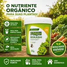 Forth Bokashi 250g Fertilizante Orgânico Composto Classe A Para Hortas Vasos e Canteiros