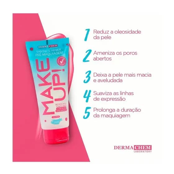 Sabonete Facial Primer Pré Maquiagem Make Up Dermachem - 100ml