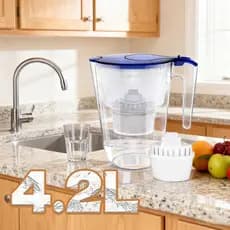 Jarro com filtro de água de 4,2L com temporizador e cartucho de substituição O material ABS de qualidade alimentar