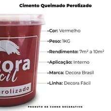 Cimento Queimado 1Kg | Efeito Perolizado Agrega Brilho Sutil e Charme Rendimento de Até 10m² por 1kg