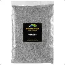 Glitter Brocal Metalizado Prata 500 Brilho para Pintura e Fantasias Efeito Brilhante Purpurina