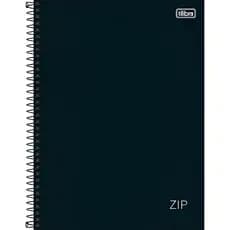 Caderno Universitário Tilibra Zip Preto Capa Dura – 1 ou 10 Matérias