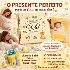 Livro Bebê Sonhe Alto Álbum Recordações Primeiro Ano Fotos Presente Mamãe LIVRO SONHE ALTO, MEU BEBÊ