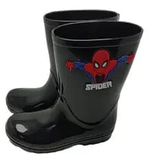 Galocha cano alto  Bota Infantil menino spider preto