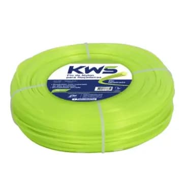 Fio Nylon Cortador Grama Roçadeiras Fio Quadrado 3,0mm 30m Cor Verde-limão