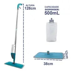 Rodo Mop Spray Com Reservatório Vassoura Mágica Limpa Fácil Esfregão Com Refil Lavavel