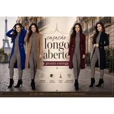 CASACO FEMININO BLASER CARDIGÃ LONGO PLUS SIZE ESTILO SOBRETUDO BLUSÃO COMPRIDO CASAQUINHO