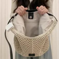 Bolsa feminina de palha 2025, nova bolsa de verão, bolsa de ombro, bolsa transversal de praia, bolsa de palha para uso d