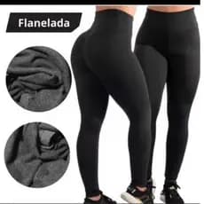 legging flanelada grosa calça leg peluciada forrada por dentro costura reforsada m g gg