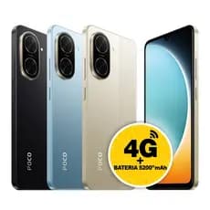 Celular Smartphone Xiaomi Poco C71 128GB / 64GB Dual Sim Global (COM CAPINHA E PELÍCULA DE CORTESIA)