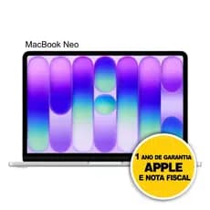 MacBook Neo Apple 13" Chip A18 Pro CPU de 6 núcleos GPU de 5 núcleos 8GB RAM 256GB Nota Fiscal