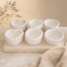 Kit 6 Vaso de Plantas Suculentas Vaso Decorativo em Gesso para e Cactos Decoração Sala Pequena Mesas