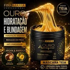 ULTRA HIDRATAÇÃO EFEITO TEIA COM ÓLEOS MARROQUINOS - OURO MARROQUINO - FINA MARIA PROFISSIONAL