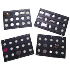 kit 4 Suportes Gabaritos para Gravação a Laser – Tags Pet (Ossinho, Coração, Patinha, Circular, Gatinho)