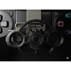 🎮 Mini Volante para Controle PS4 – Acessório de Precisão
